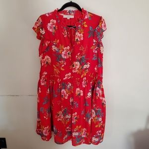 LOFT floral dress with pockets NWOT